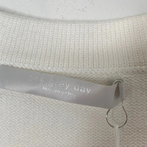 Anthropologie One Grey Day Drew Cardigan Vest Blazer Sleeveless Open Tassel - Picture 8 of 11